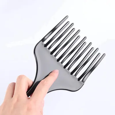 Produktbild von Afro-Kamm für lockiges Haar – Afro-Kamm – Kamm für lockiges Afro-Haar – Afro-Kamm – Bartkamm – Schwarz – Kunststoff – CHPN