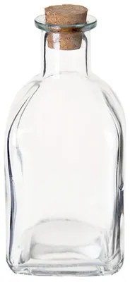 Productafbeelding van Glazen fles met kurken afsluiting - 270 ml - Geschikt voor voedingsmiddelen