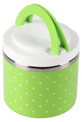 Immagine prodotto di Contenitore termico in acciaio inossidabile, capacità 630 ml, colore verde