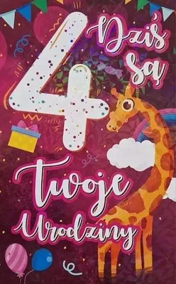 Image de Carte cadeau « Anniversaire 4 ans » pour fille - YEKU