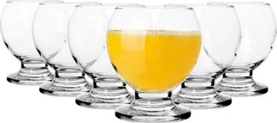 Zdjęcie produktu dla szklany kubek 6x 215 ml - można myć w zmywarce Zestaw szklanek do picia wody, koktajli, soków, ginu, wina i whisky - firmy LAV