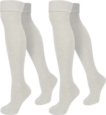 Produktbild von normani 2 Paar Overknees mit Wolle und Zopfmuster