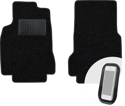 Produktbild von moto-MOLTICO Vorne Fußmatten Auto Velours Autoteppiche Schwarz Automatten Set 2-teilig passend für Mercedes-Benz A-Klasse W168 1997-2004