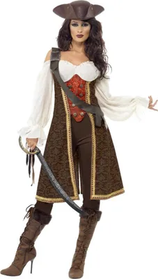 A woman dressed as a pirate.