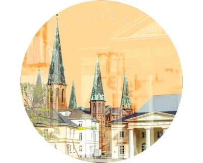 Produktbild von Glasbild Oldenburg Wahrzeichen I Ø 50 cm