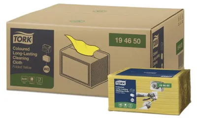 Productafbeelding van TORK 194650 TORK trockene Reinigungstücher Premium W8 1-lagig gelb, 320 Tücher