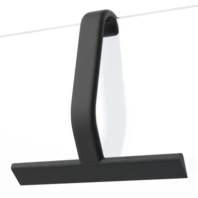 Produktbild von Duschabzieher mit integriertem Haken, 25 cm, Schwarz