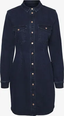 Image de Robe chemise en denim bleu foncé Noisy May Joy - XS