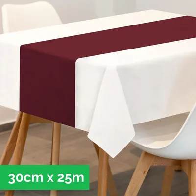 Produktbild von Sensalux Tischläufer, stoffähnliches Vlies, 30cm x 25m Bordeaux