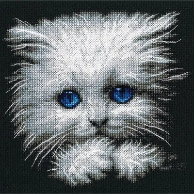 Produktbild von RTO Zählbare Kreuzstich-Stickerei-Set "Fluffy" M676, 19,5x19 cm