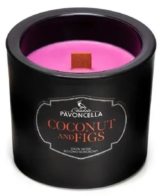 Obrázok produktu pre Sójová sviečka Coconut and Figs, čierna, 170 g – Pavoncella