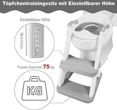 Produktbild von Famanu Toilettensitz für Kinder mit Treppe - für Jungen und Mädchen