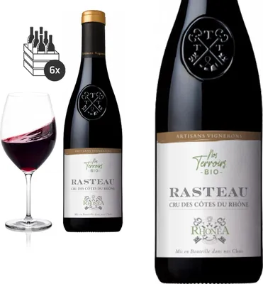 Produktbild von 6er Karton 2022  Rasteau Nos Terroirs von Rhonéa - Rotwein