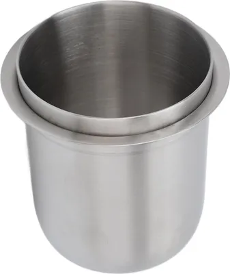 Obrázek produktu pro Dávkovací šálek 150ml 58mm Hands Free z nerezové oceli Univerzální obrácený šálek na kávový prášek pro kávovar Silver