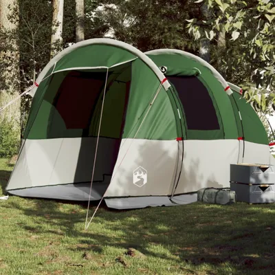 Produktbild von Möbel Tunnelzelt 4 Personen Grün Wasserdicht - Campingzelte &40535