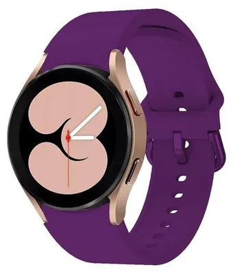 Produktbild von Silikonarmband für Samsung Galaxy Watch 4, 5, 6, 7, 40/44/43/47 mm - 20 mm - dunkelblaues Band