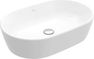 Imagen del producto de Villeroy & Boch, lavabo de encimera oval, modelo Architectura, 60 x 40 x 15,5 cm, sin desbordamiento, sin pulir