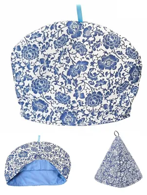 Productafbeelding van Theepotwarmer van katoen, vintage theewarmer voor theeset, blauw