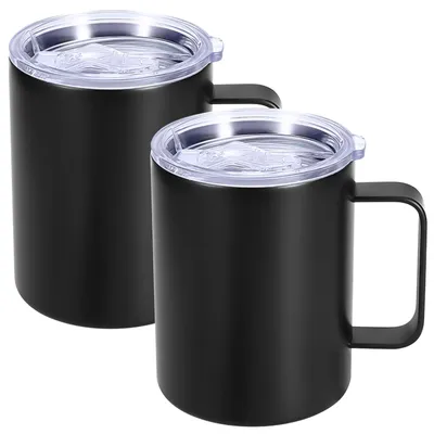 Isolierbecher-Set 2x 350 ml Edelstahl mit Henkel