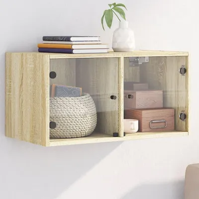 Image de Armoire avec portes en verre et plusieurs compartiments