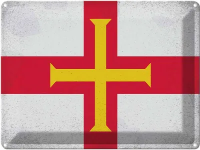 Zdjęcie produktu dla vianmo Blaszany znak 30x40 cm Guernsey Flag Guernsey