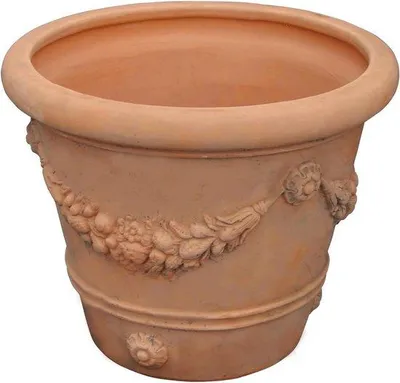 Produktbild von Handgefertigter Terrakotta-Topf - Außenpflanzen - 80 x 60 cm - Toscana - Handgemacht - Terrakotta