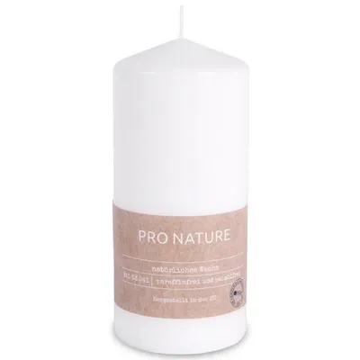 Zdjęcie produktu dla Pro Nature Stearynowa Świeca Filarowa - 150x68mm Biała