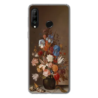 Produktbild von MuchoWow® Handyhülle Schutzhülle Hülle für Huawei P30 Lite Stilleben mit Blumen - Kunst - Alte Meister Silikon Softcase Handy Hülle - Handyhülle