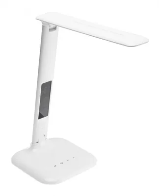 Produktbild von GTV GALACTIC LED Schreibtischlampe 5W 240lm 4000K IP20 Weiß – Multifunktionale Tischlampe mit Uhr, Thermometer und Touch-Steuerung