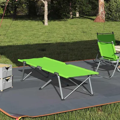 Produktbild von PUEAZU Klapp Schlafbett fürs Camping Grün 194 x 62,5 x 42,5 cm - Campingbetten & -liegen &15785