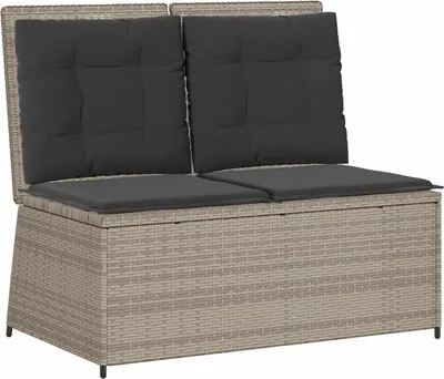 Immagine prodotto di Panchina da giardino VidaXL in polyrattan grigio chiaro