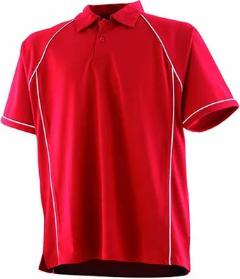 Produktbild von Finden+Hales LV370 | Herren Piped Performance Polo / Coolplus®-Polyester - Farbe: Red/White - Größe: L