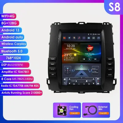 Imagen del producto de Radio para coche - Reproductor multimedia - Sistema de navegación - Estéreo con pantalla táctil - Sistema Android 13 - Pantalla de 9,7 pulgadas