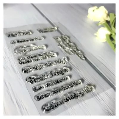 Imagen del producto de Sello de silicona transparente, de 11 x 16 cm, para scrapbooking y creación de tarjetas