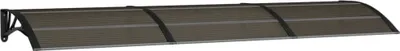 Image de vidaXL Auvent de porte Noir 300x75 cm Polycarbonate