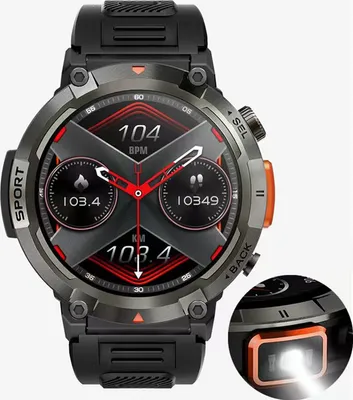 Produktbild von Smartwatch, 1,45-Zoll-High-Clear-Bildschirm, Sportgesundheitsueberwachung, Schlafueberwachungsuhr, IP67 wasserdicht, BT5.0-Anruf, 9 Tage lange Nutzungsdauer, Multisportmodi fuer Maenner und Frauen, Gesundheitsueberwachungsuhr
