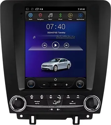 Image de Autoradio avec Bluetooth et CarPlay pour Ford Mustang (2010-2014), compatible avec Apple et Android, système stéréo, système de navigation, 1 Go de RAM, 16 Go de mémoire interne