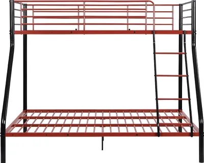 Produktbild von Etagenbett ELEVATIO IV – 90 und 140 × 190 cm – Stahl – Schwarz und Rot