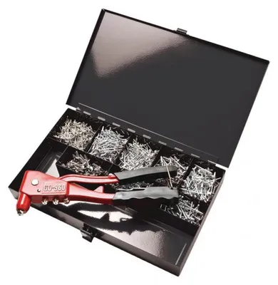 Image de Coffret 430 Pièces Rivets Multiserrage avec Pince GO960 - Fixation Rapide et Durable - D-Work