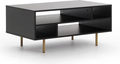 Produktbild von Couchtisch NUBIA NB-03 Wohnzimmertisch 100 cm Beistelltisch Sofatisch Kaffeetisch Wohnzimmer Modern (Schwarz Matt)