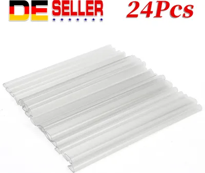 Produktbild von 24 Stück PVC Sichtschutzstreifen Befestigungsclips Sichtschutz Klemmstreifen zur Befestigung (Transparent)