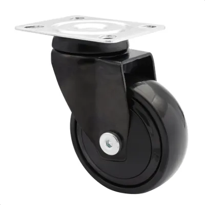 Produktbild von WAGNER Design 3C - Lenkrolle soft - Durchmesser Ø 75 mm, schwarz, Kugellager, Anschraubplatte, Tragkraft 75 kg - 01227701