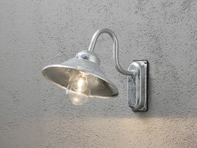 Produktbild von Große Landhaus LED Außenwandleuchte Hausbeleuchtung, Fassadenbeleuchtung, Silber