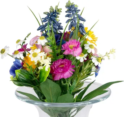 Produktbild von künstlicher Blumenstrauß Frühlingsblumen bunt H. 37cm Kunstblumen Formano F26