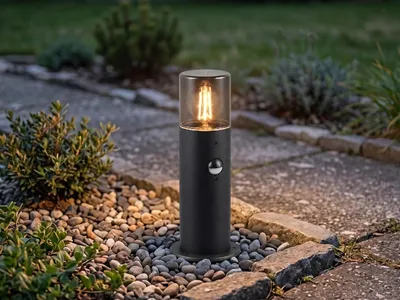 Produktbild von LED Außen Wegeleuchte mit Bewegungsmelder Sockelleuchte Gartenleuchten mit Strom