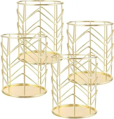 Immagine prodotto di Organizer da scrivania, 4 pezzi, dorato