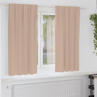 Productafbeelding van Zwart-out Gordijnen met Ringen 2 pcs Taupe 175 x 140 cm