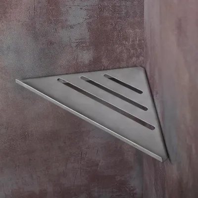 Immagine prodotto di Scaffale angolare per doccia, ripiano da bagno, acciaio inossidabile spazzolato, argento, 30 x 19,5 cm