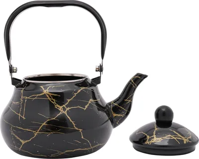Produktbild von Teekannen 2L Teekessel Tee Kaffeekanne Schwarz