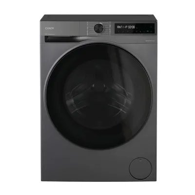 Produktbild von Candy BWR 496BL10G-S, Frontlader, Freistehend, Anthrazit, Links, Anthrazit, Schwarz, Drehregler, Touchsteuerung